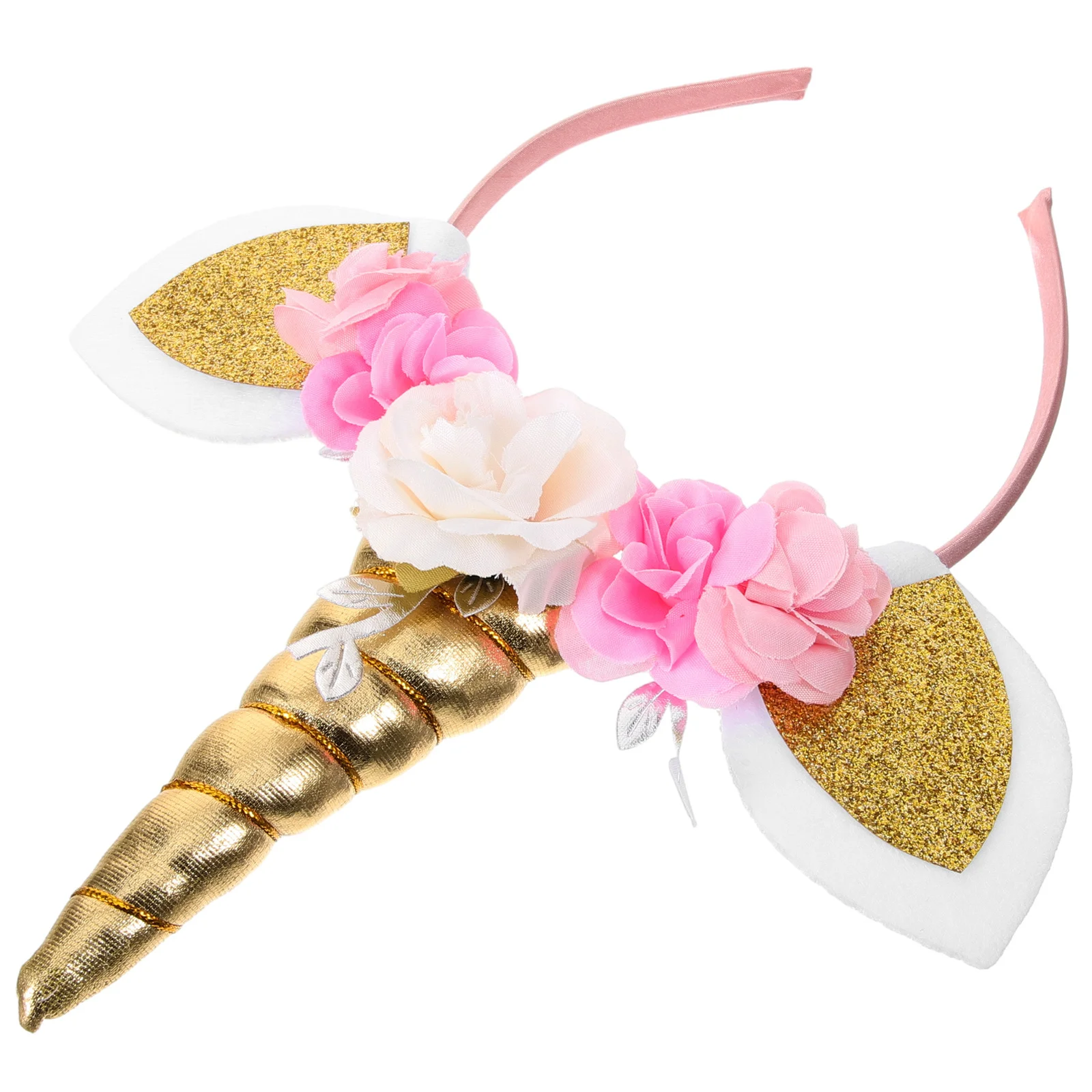 Accesorios dorados para el cabello, diadema de unicornio, tocado para niños, aro para niñas, diademas para niños
