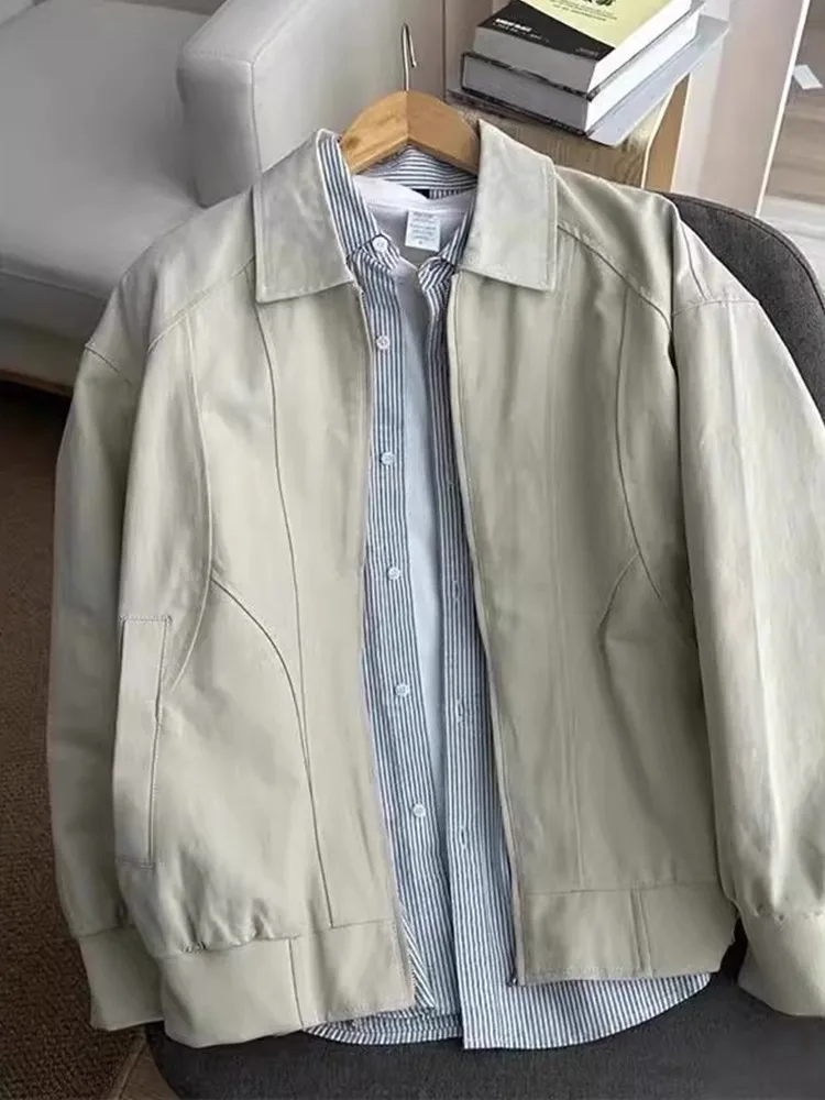 

Мужская куртка Cleanfit Waed Deconstructed Jaet в американском стиле с воротником Харрингтона, верхняя одежда для работы, в стиле бейсбольной куртки