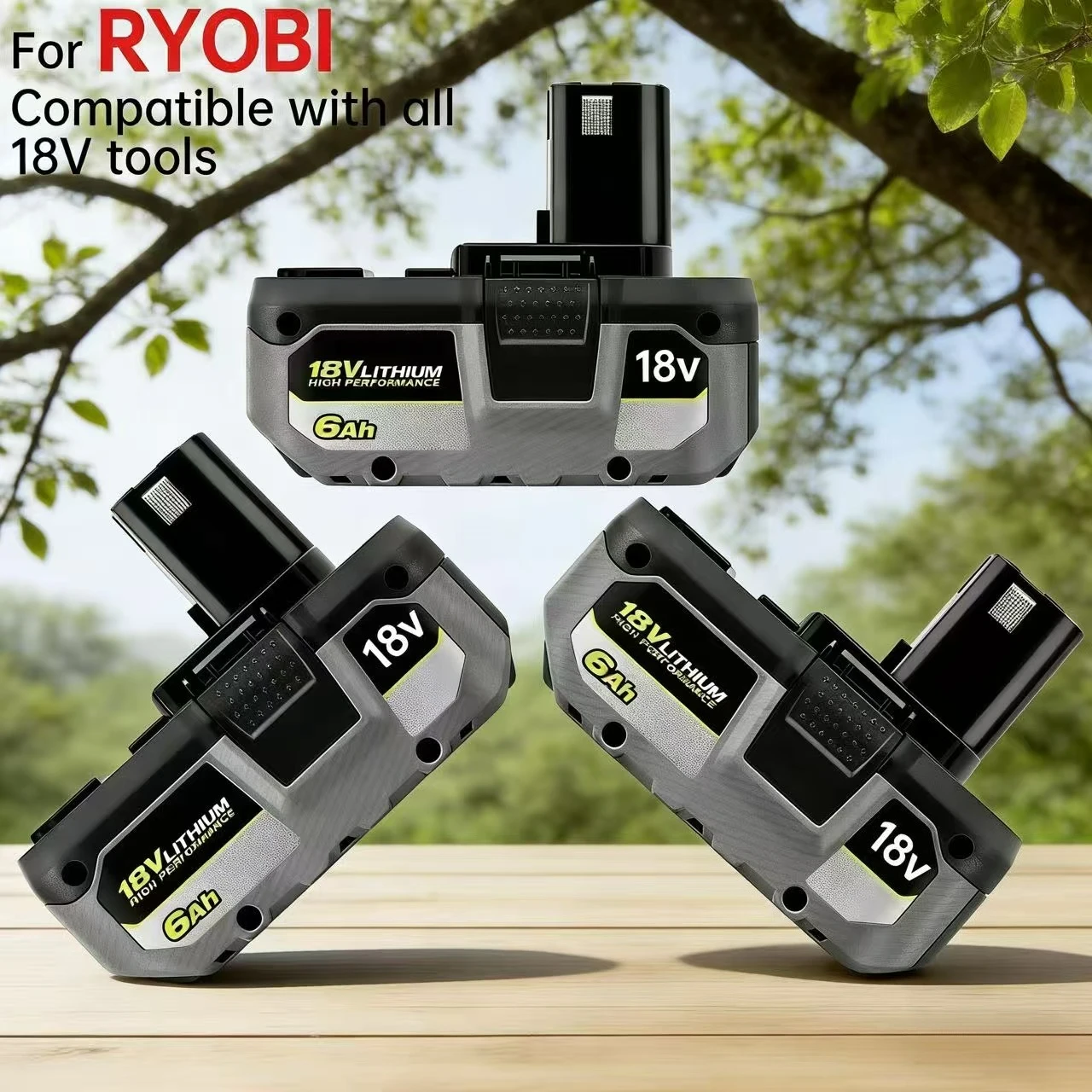 

Used for RYOBI high-performance lithium battery 18V low self discharge, suitable for all tools P104, P107 P109 P108