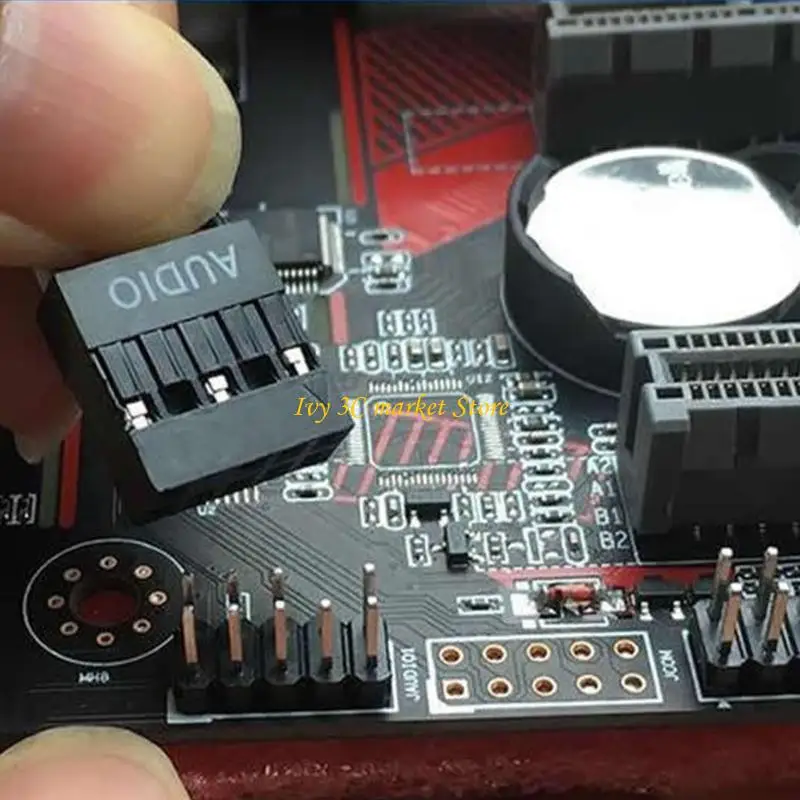 Painel frontal extensão da placa -mãe PC D7YCC e microfones USB2.0 e microfones 3,5 mm