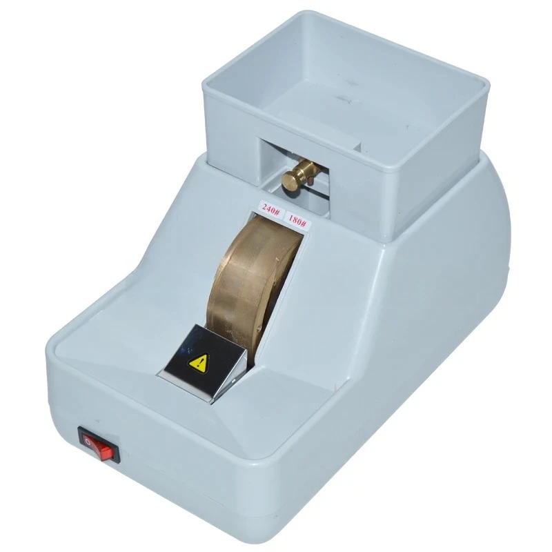 Hand grinding lens polishing machine, chamfering machine with 35W thick fine grinding wheel with V-groove
