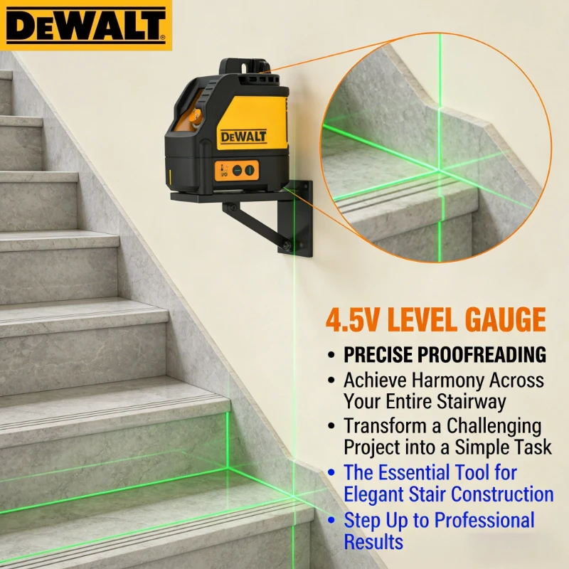 DEWALT DW088CG Laser Level With Case30m Self-Leveling Cross Line Green Cross Line Lase Horizontal Vertical Laser Level  2-Line