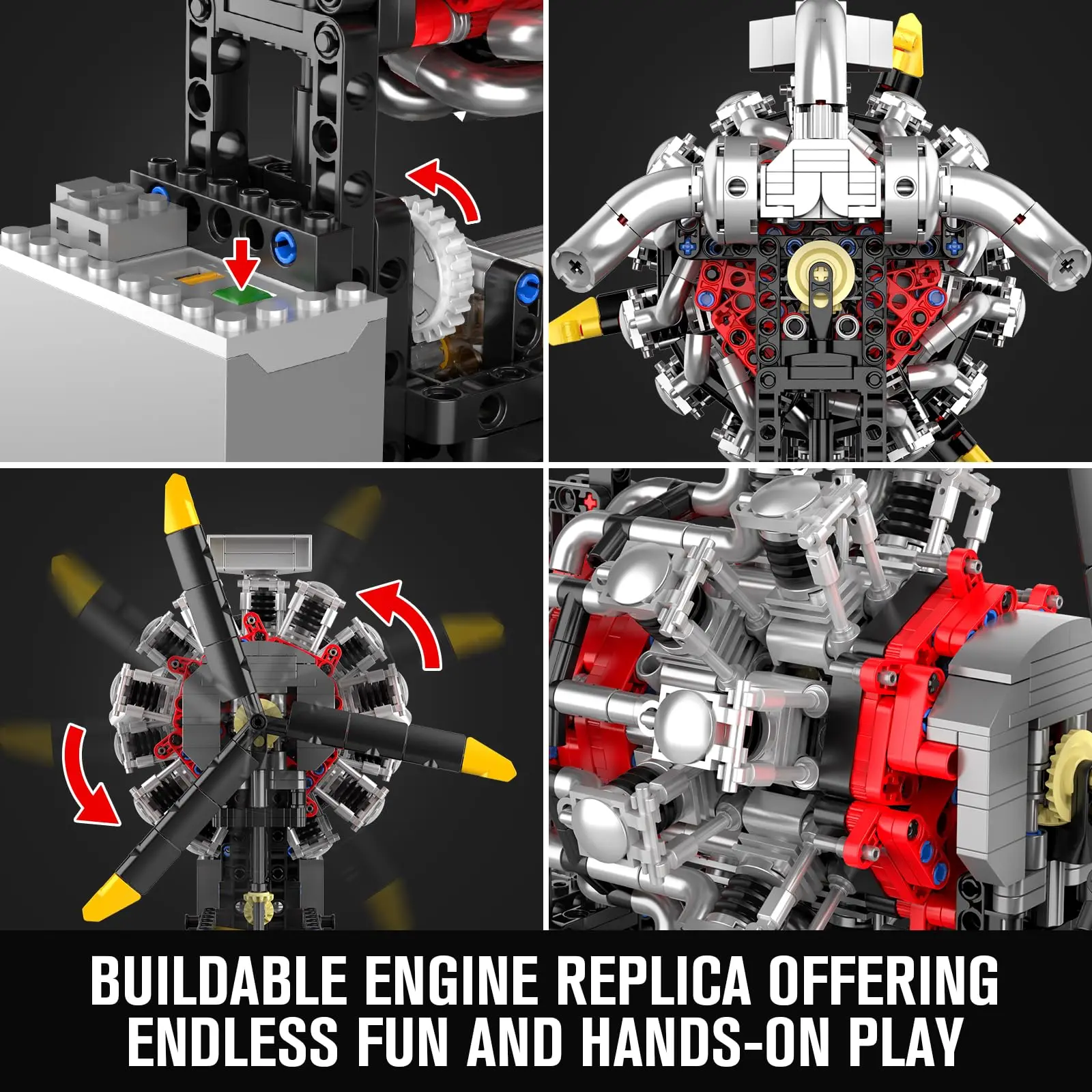 

Комплект модели рабочего самолета Mold King 10211, образовательный дисплей STEM с питанием от 1147 шт. для подростков и взрослых 14+, идея подарка