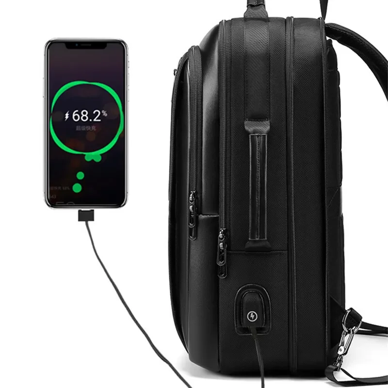 Borsa per computer da lavoro di fascia alta Borsa da viaggio per tablet portatile da 15,6 pollici estesa Porta di ricarica per telefono cellulare impermeabile scalabile