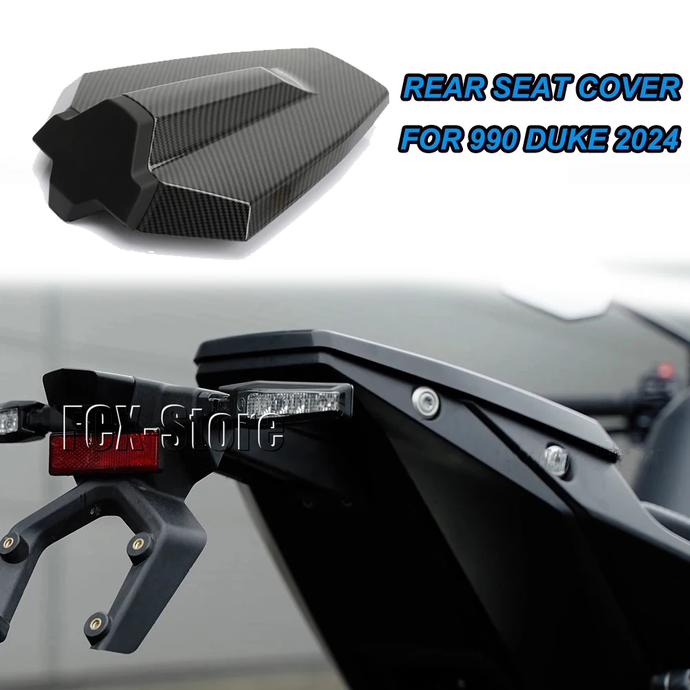 For 990Duke 990 Duke 990DUKE 990 DUKE 2024 Motorcycle New Carbon Fiber Black Rear Hump Athletic Single Tail Cap Rear Seat