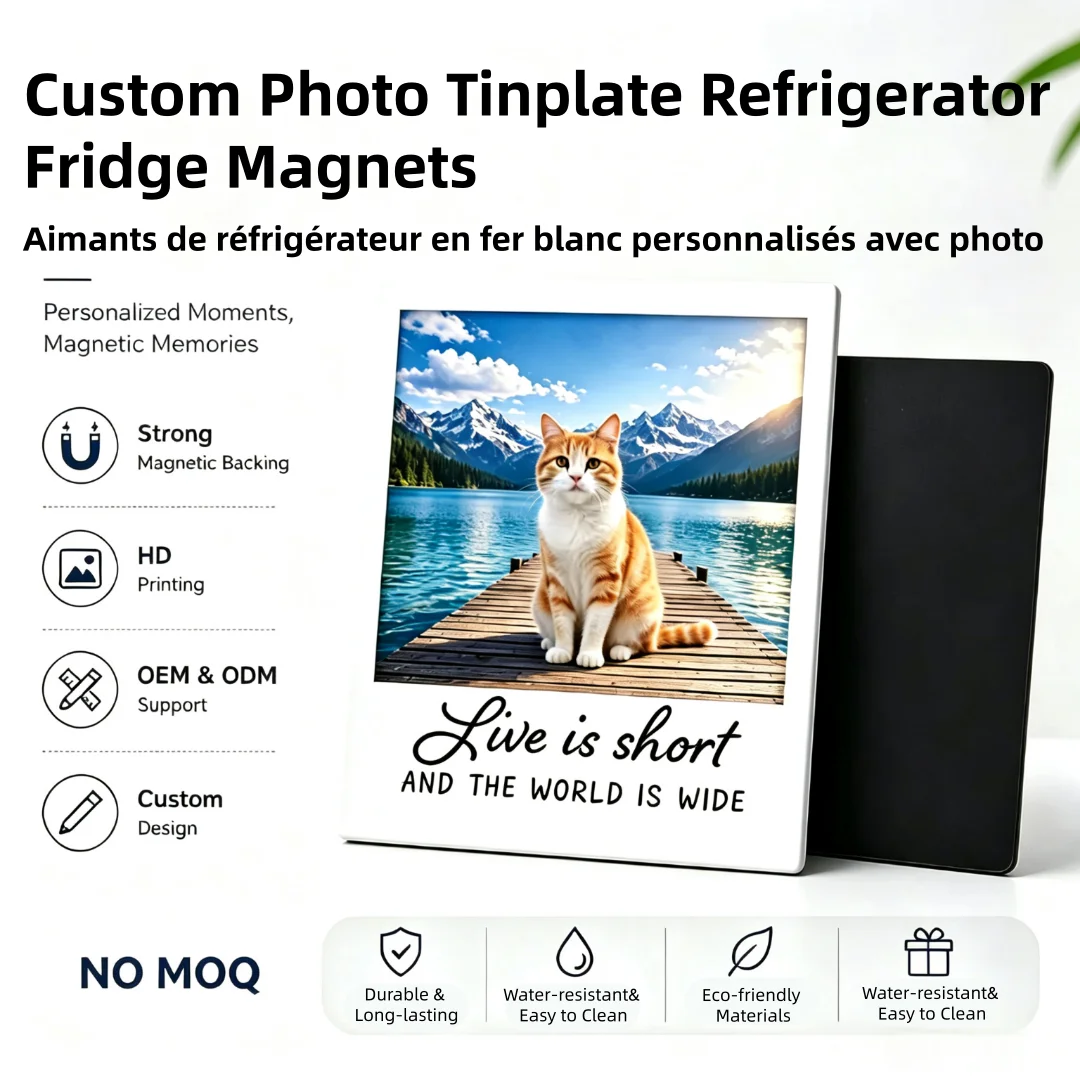 Custom Tinplate Refrigerator Magnets Custom Designs Aluminum Decorative Creative Refrigerator Magnets Personalized Photo Magnet