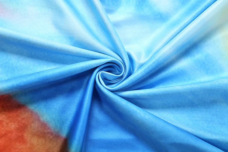 Sisterlinda Damen Sexy Kleid mit buntem Print, Wickelkleid, rückenfrei, hohe Schlitze, Sommer, Urlaub, Strandparty, elegante Party, figurbetont – Detail 10