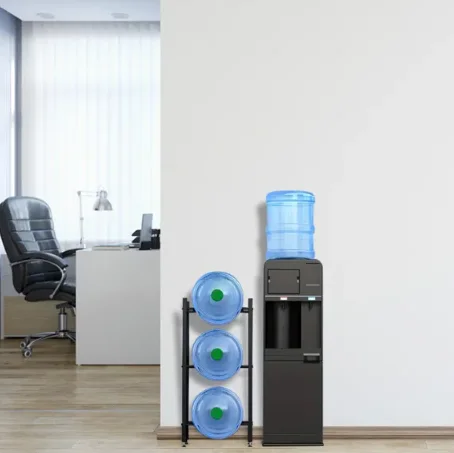 

3-слойная подставка для чайников, съемная подставка для бутылок с водой емкостью 5 галлонов, органайзерная стойка, черная