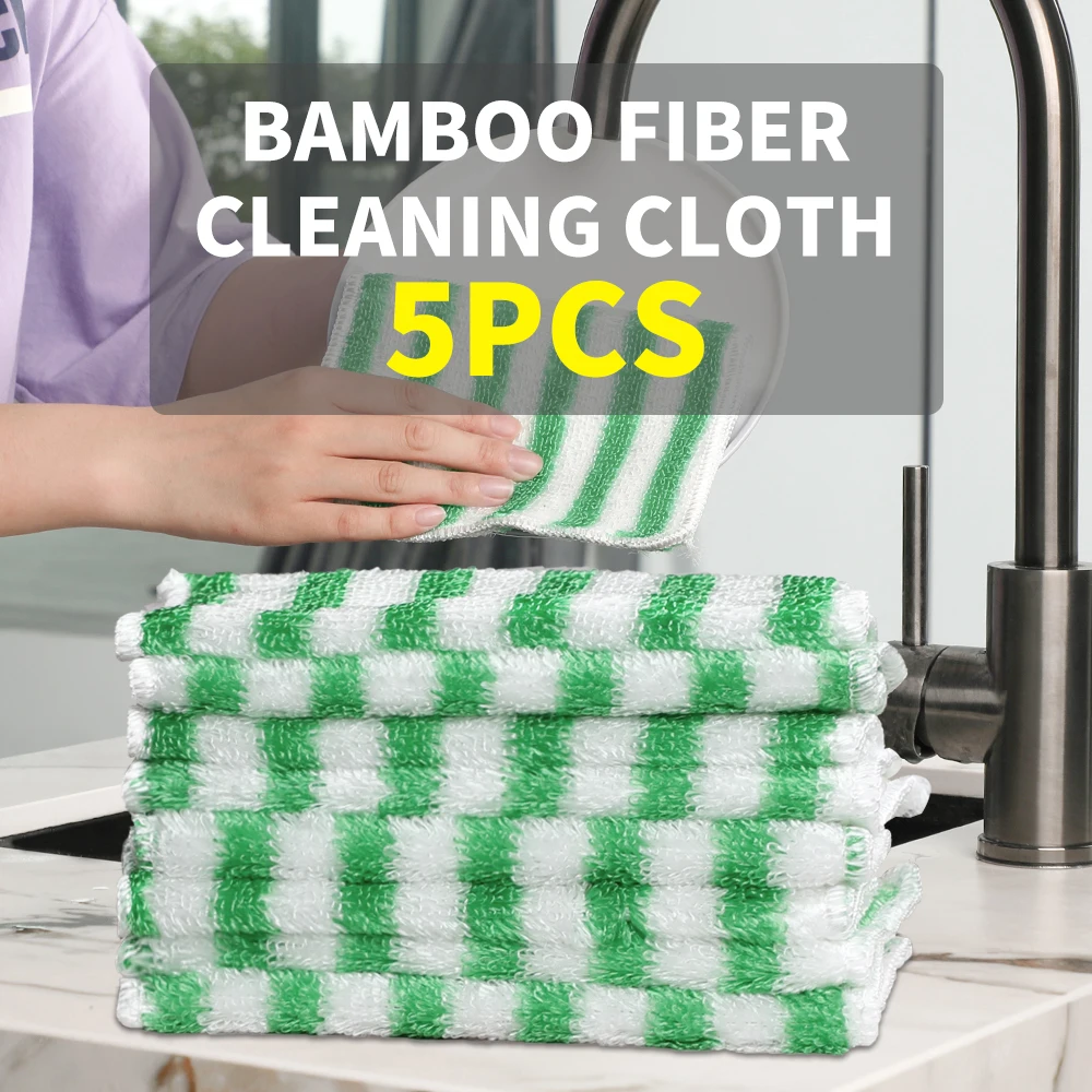 

Wholesale kitchen bamboo fiber dishwashing cloth, oil brush, pot cloth, household cleaning towel