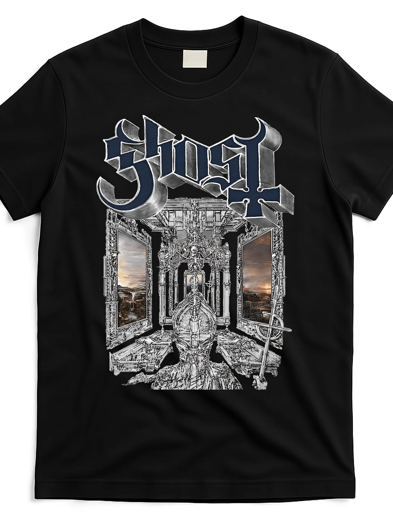 

Ghost Skeleta T-Shirt At Black Product Imagemen'S Short Sleeve Maruuma Men'S Birthday Gift Couple Trendy