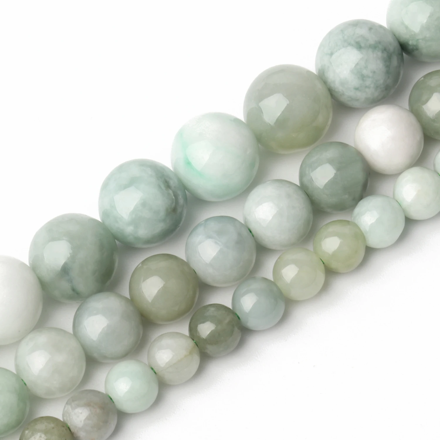 6 8 10mm AAA Natural Burmese Jades Stone Green Round Loose Spacer Beads For Jewelry Making Diy Bracelet Necklace Accessories