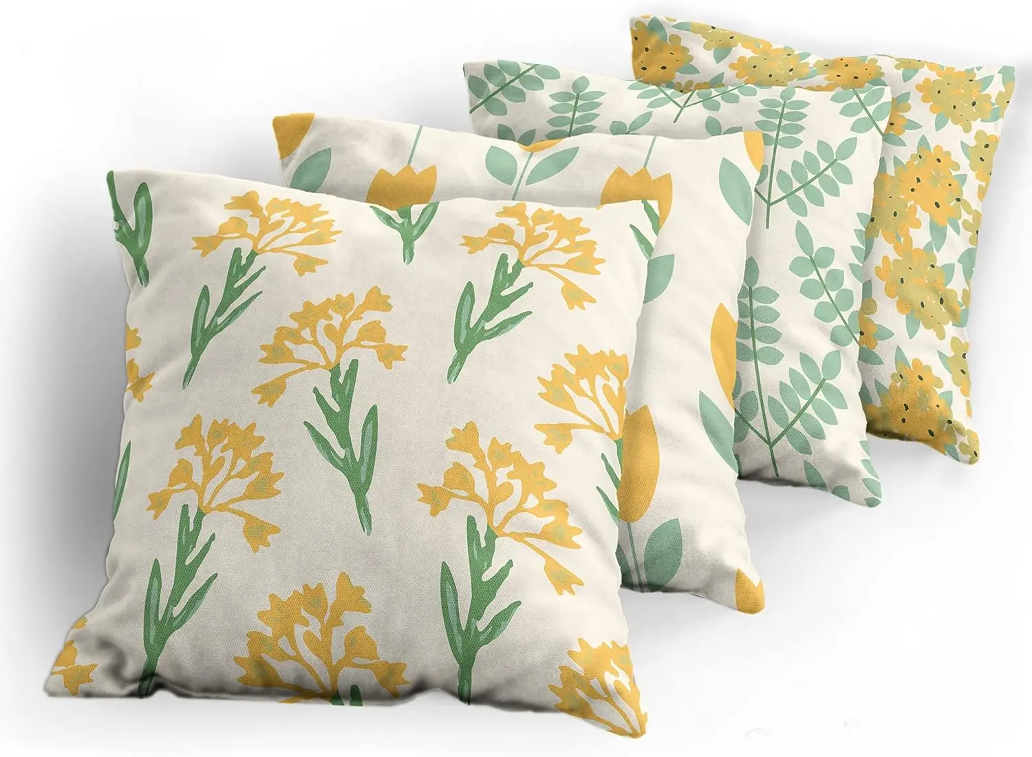 Pillow Cover Cushion Cover, Summer Blossom Pattern Floral Romantic Theme Branch Pattern Modern Digital Printing 45x45pillow case