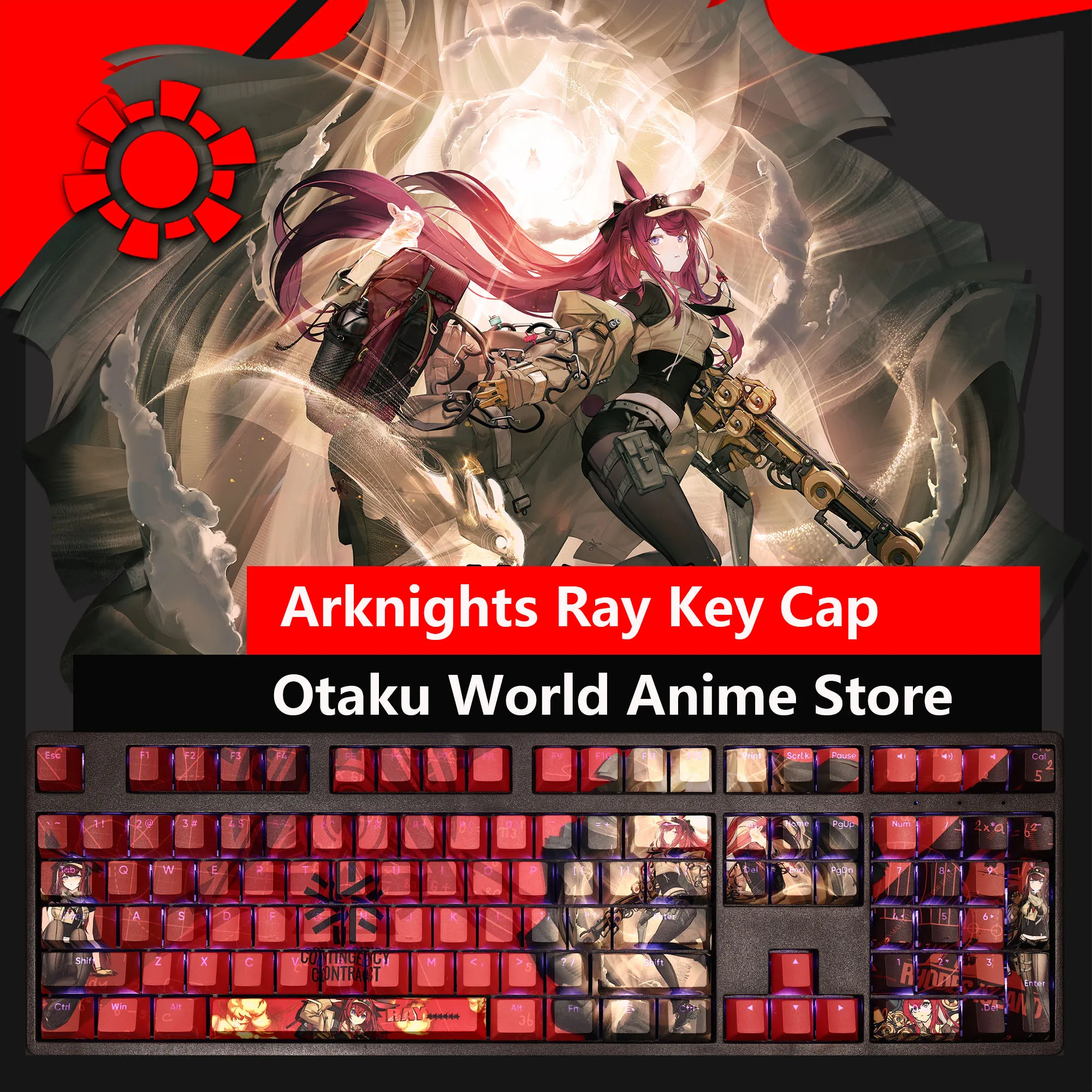 

Ray Arknights Cool Keycap Keyboard Otaku Game Player Cosplay Props Accessories Gift Fashion Anime Keycaps Decoration