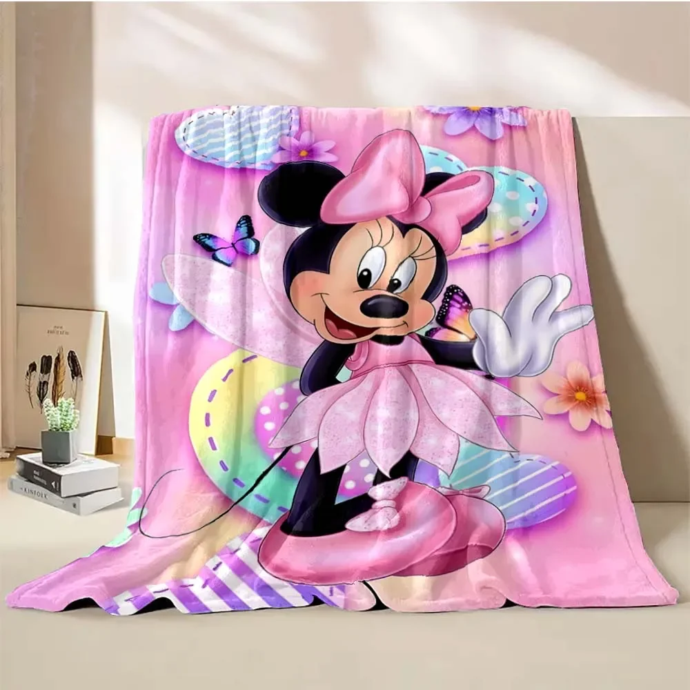 

Disney Minnie Mouse Blanket Girl 4 Season Soft Fluffy King Size Throw Kid Adult Sofa Bed Break Blanket Cover Travel Throw Gift