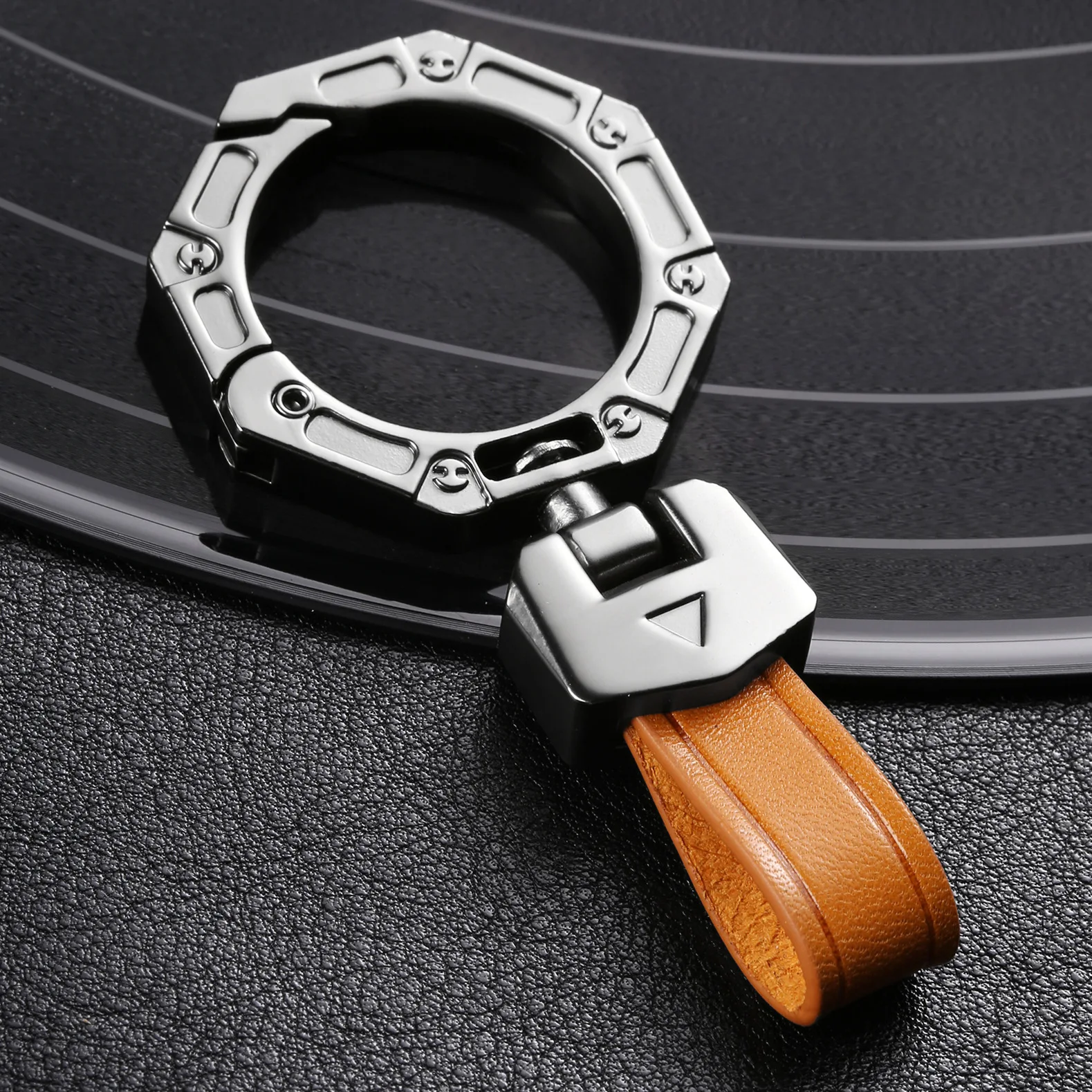 Car Key Fob Keychain Holder Genuine Leather Car Key Chains Clip Small Gifts For Man