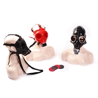 Ftshist Gas Mask Lens 64mm Transparent Opaque Glasses And 72mm Black Red Lenses Resin Material