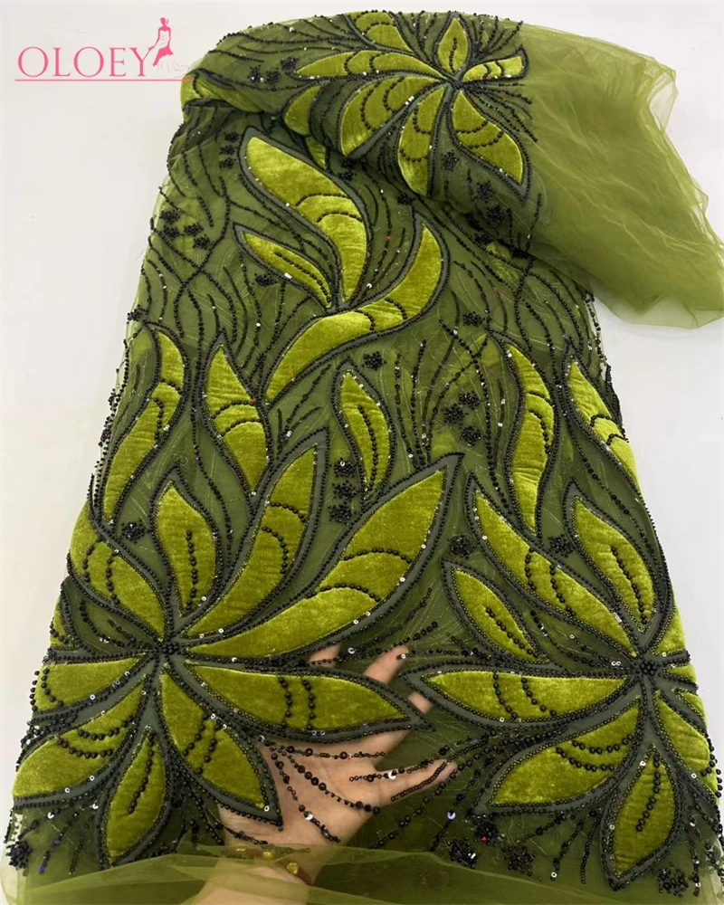 

2025 Classic Fashion French Embroidery Chiffon Lace Fabric African Nigerian With Bubble Bead Lace Fabric For Wedding Dress