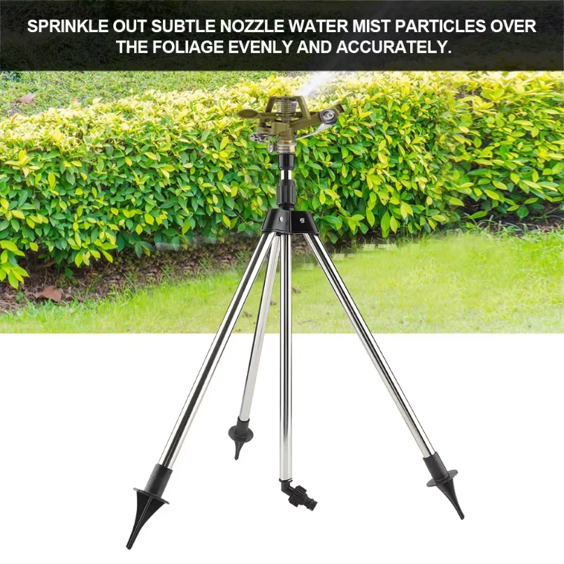 Stainless Steel Ground Insert 3.94x4.53inch Watering Sprinkler Sprayer 3 Stainless Steel + Zinc Alloy for Villa Lawn Arbor Yard