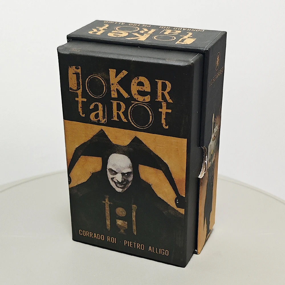 Joker Tarot Deck In Rigid Box 12*7cm 78 Pcs Dark Gothic Tarot Cards Printed on 350GSM Double-embossed Cardstock