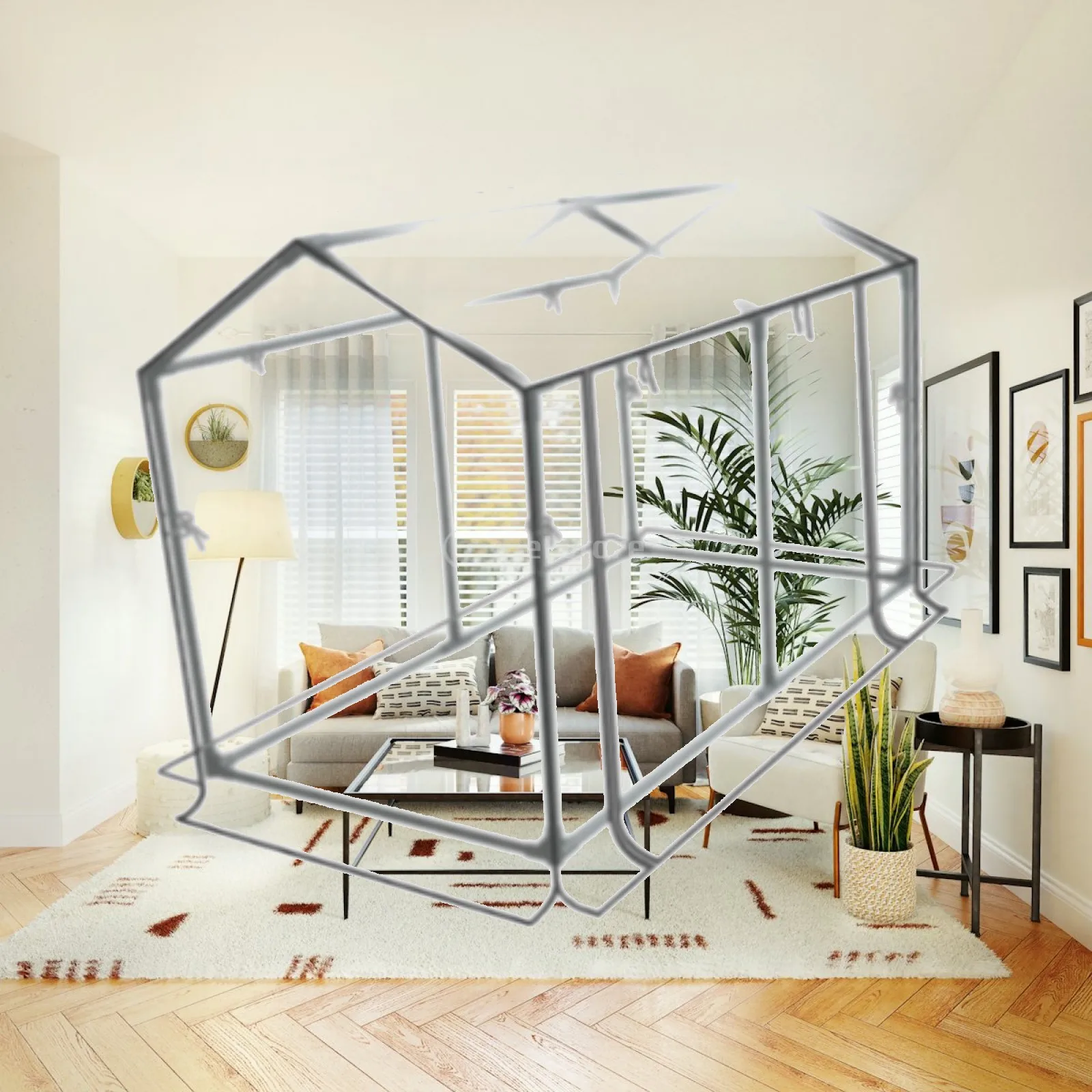 Mini Greenhouse Tent Heavy Duty Clear Nursery Plant Shelter for Garden Backyard Patio Plants and Seedlings