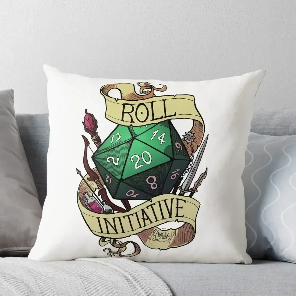 Roll Initiative Throw Pillow Cushions Home Decor luxury decor Luxury Pillow Cover Christmas Pillow