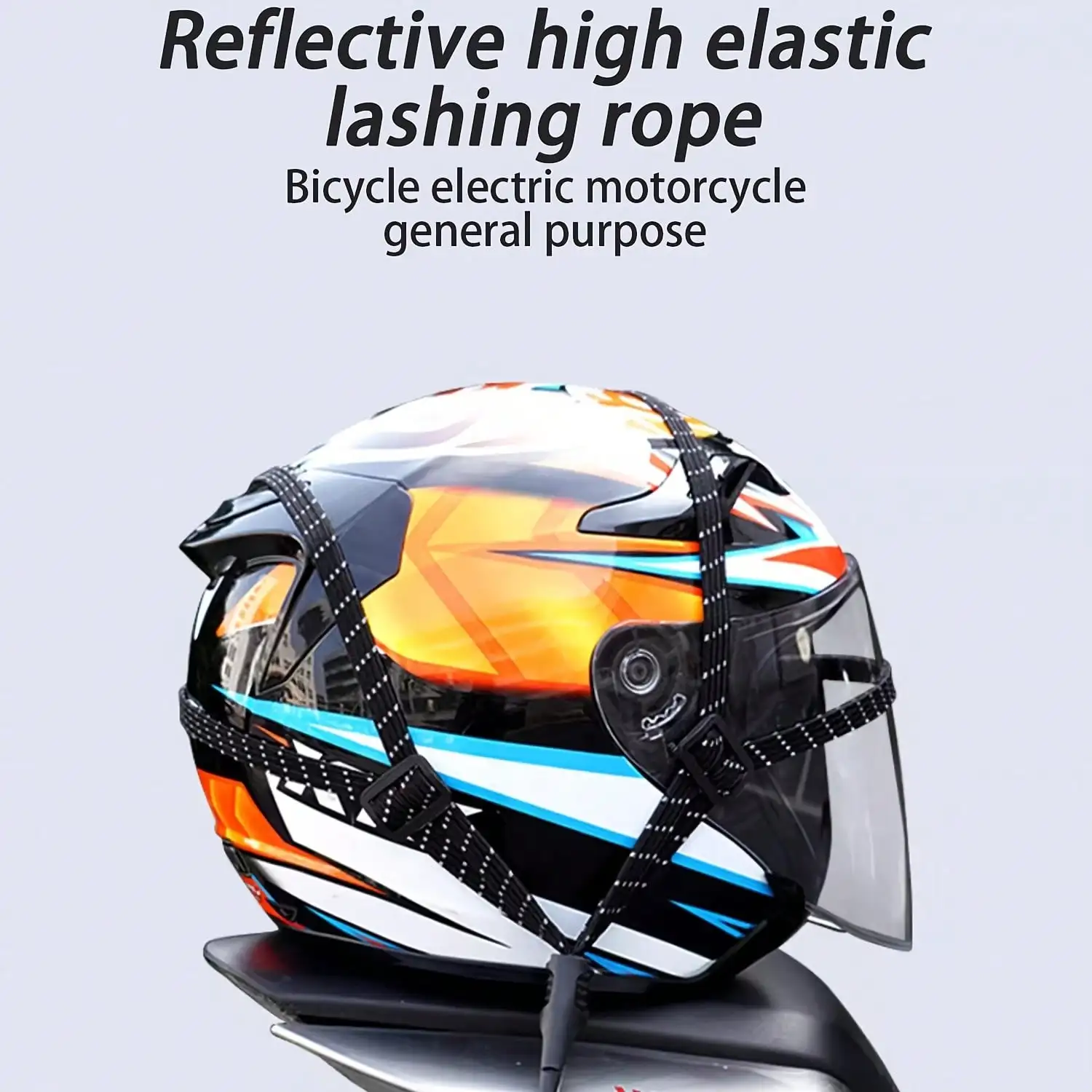 1Pc Car & Motorcycle Accessory, Elastic Bungee Strap, Electric Scooter Luggage Fastening Rope, Stretch Rubber Band For Helmet Fi