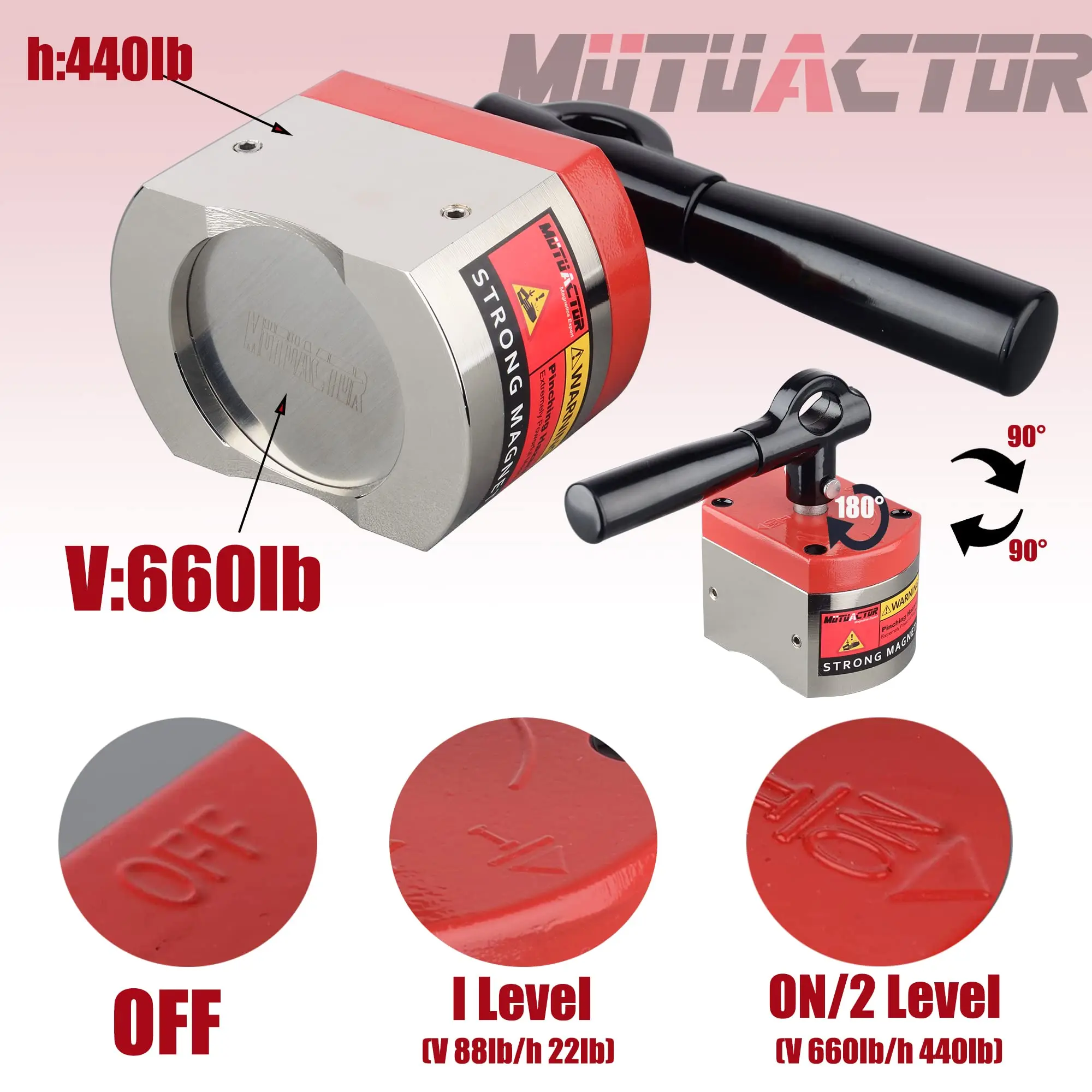 Imagem -04 - Forte Magnético Praça Braçadeira Suporte para Kit de Soldagem Ligar e Desligar Ímã de Soldagem Ferramentas Suprimentos e Acessórios 660 Lbs
