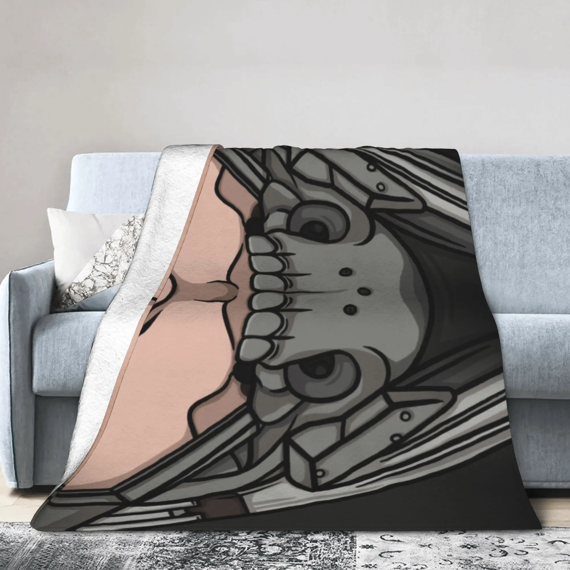 Custom Ultra-Soft Fleece Raiden Metal Gear Solid Throw Blanket Warm Flannel Video Game Lover Blankets for Office Sofa Bedspreads