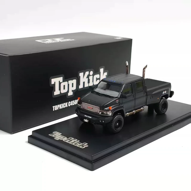 In stock 1:64 new product 2025 HEC C4500 black pickup truck, alloy die-cast static car model, gift, high-end decorative item