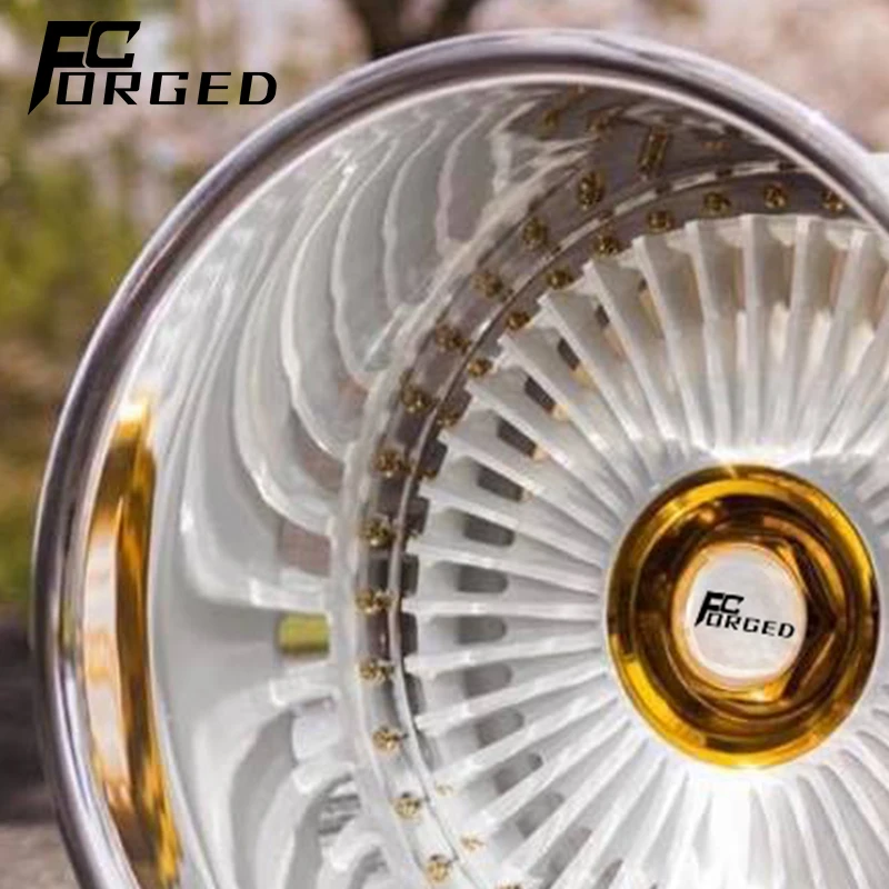 18-24 Inch Two-piece Polished Deep Concave Forged Alloy Wheels Passenger Car Rims