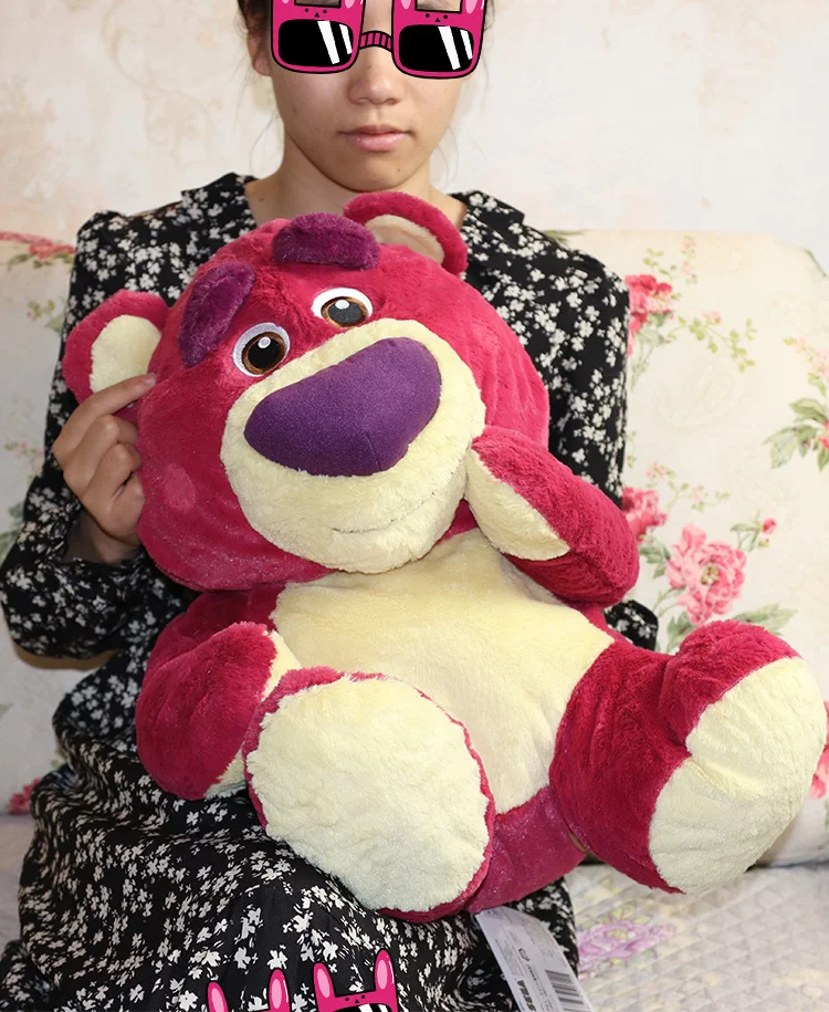 Großer Lotso Bär Plüschkissen-Puppen Kawaii Toy Story Stofftiere Anime-Figuren Kinderzimmer-Deko Süße Weiche Spielzeuge Geschenk für Mädchen – Detail 4