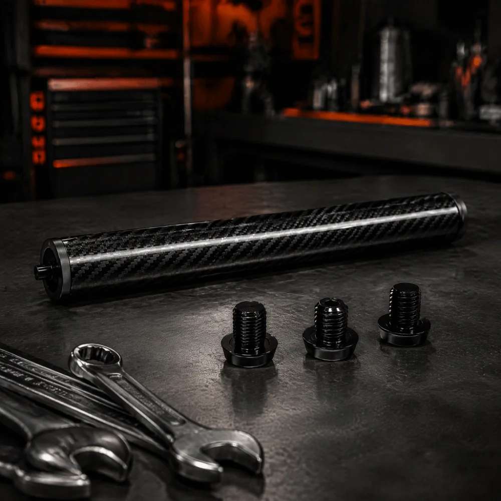 4pcs 8 Inch Length Pool Cue Extension Carbon Fiber Material Quick Connect Design Billiard Extension Rod Pool Club Extender