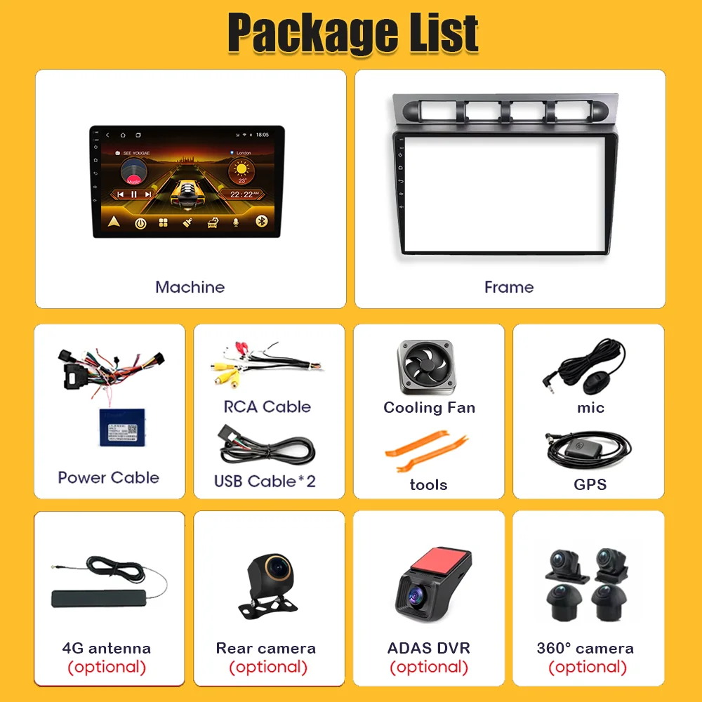 For Kia Picanto SA Morning 2004 - 2007 Car Radio Multimedia Video Android 16 Player Carplay Intelligent System Bluetooth 8 Core