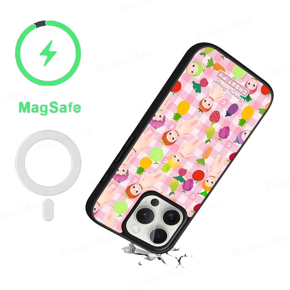 Cute Baby Sonny Angel Phone Case For iPhone 15 Pro Max Case 14 Plus 13 12 11 Magesafe Magnetic Wireless Charge Cover