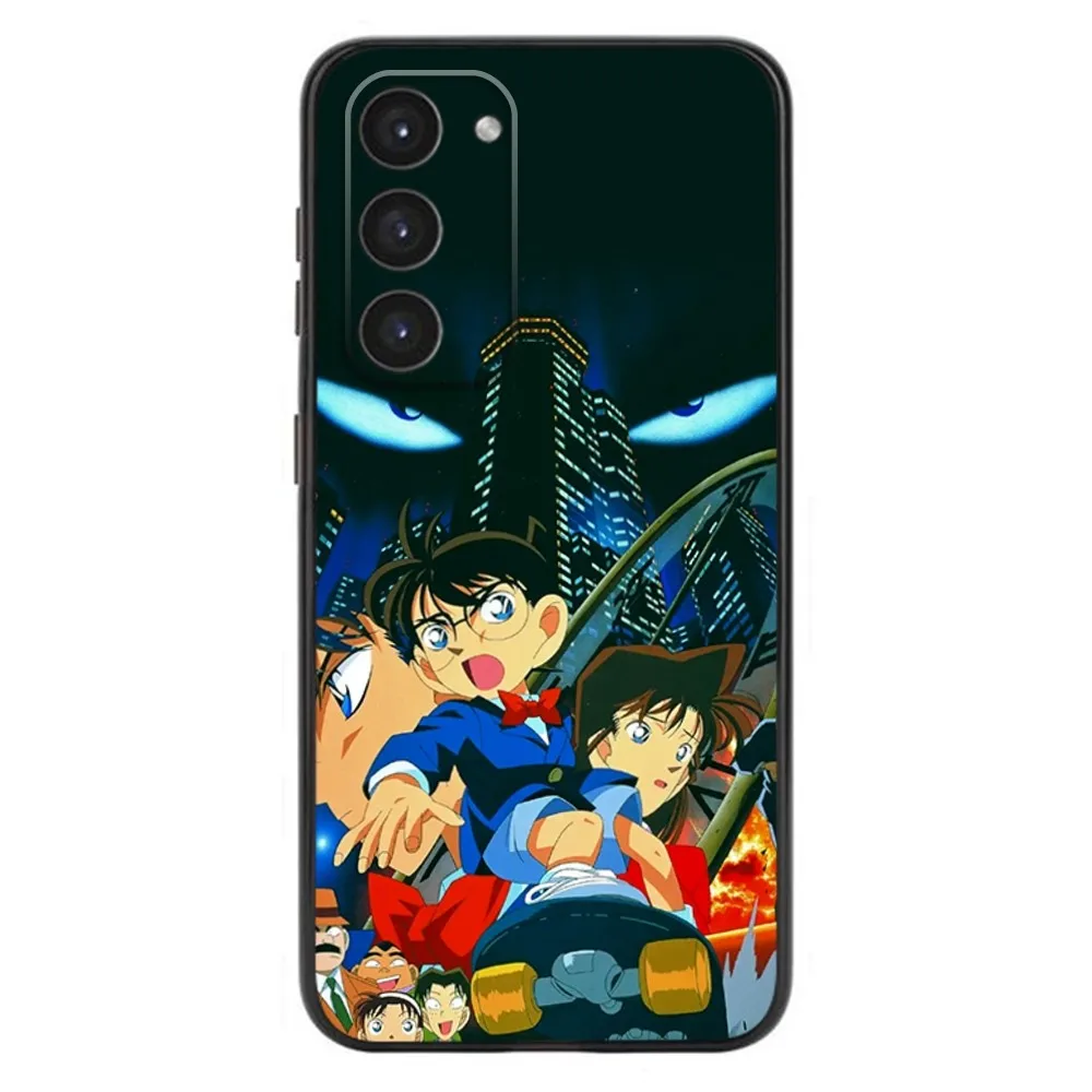 Anime D-Detective Conan Phone Case For Samsung Galaxy A20,A21s,A22,A31,A32,A52,A53,A72,73,A80,A91 Liquid Silicone Black Cover