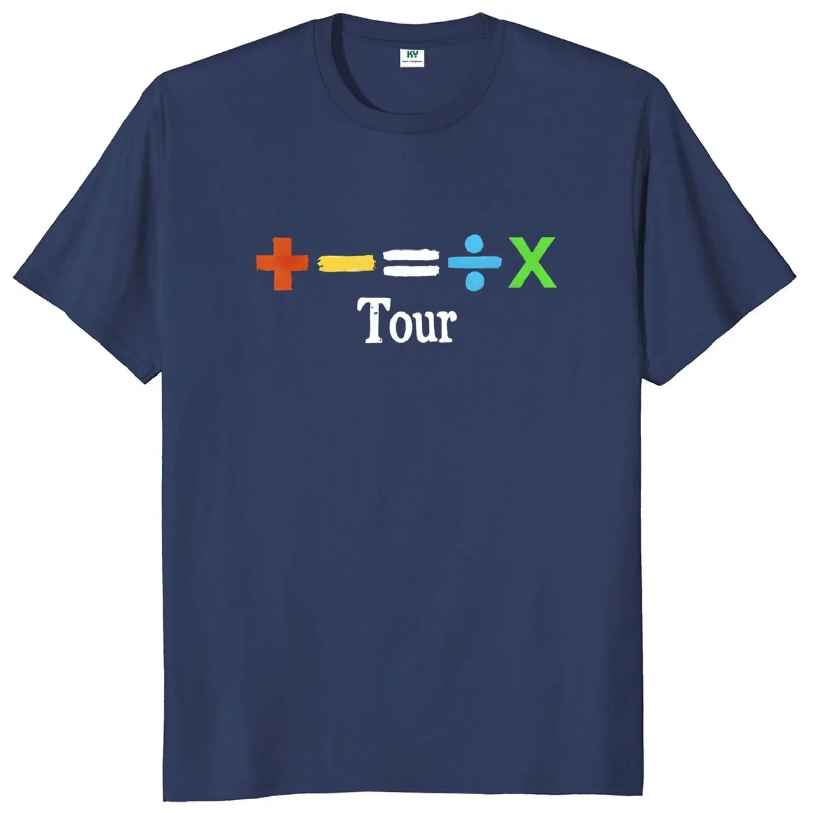 Mathematics Music Tour T Shirt 2023 Ed Sheeran Albums Fans Gift Tee Tops Casual Summer 100% Cotton T-shirt EU Size