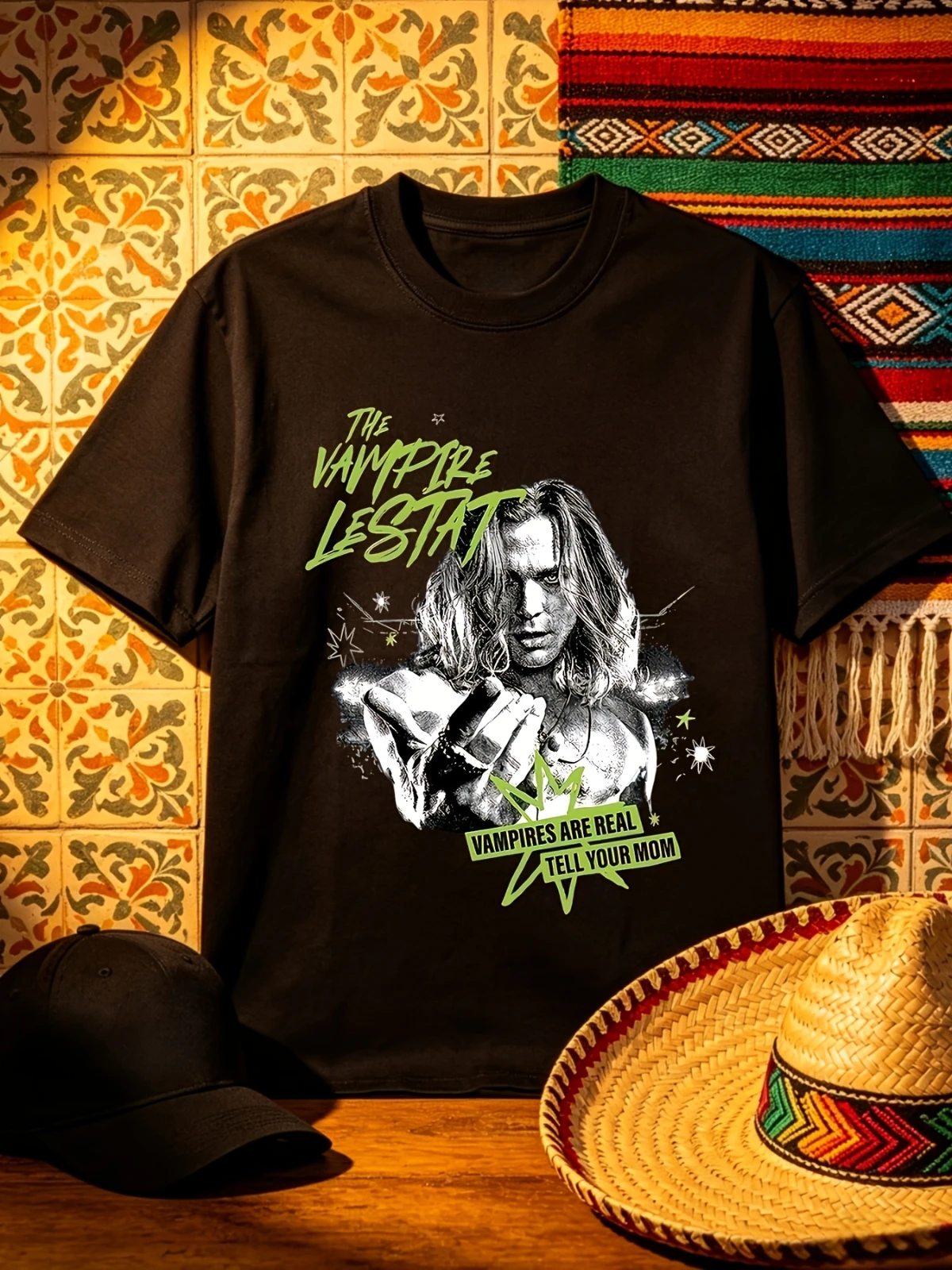Male and Female Vampire Lestat T-shirt, Vampire Is A Real Printed T-shirt, Suitable for Fans' Casual Street Style