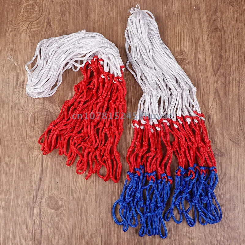 1 Pc 3.5MM Basketball Net All-Weather Basketball Net Dual/Tri-Color Basketball Hoop Net Powered Basketball Hoop Basket Rim Net