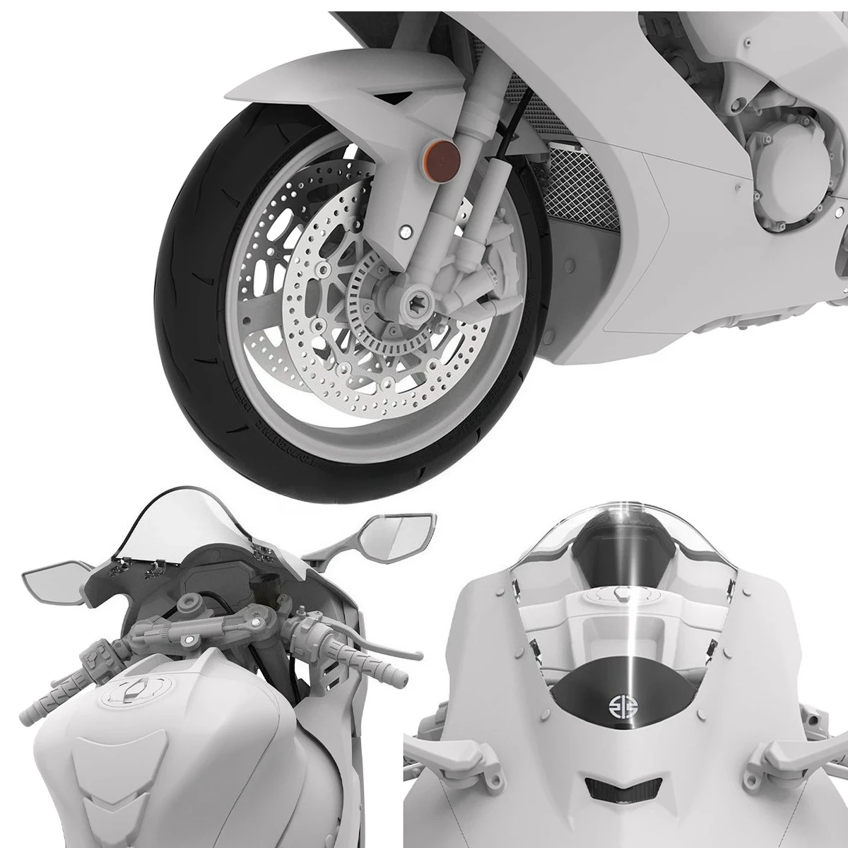 Track Racing Kawasaki Ninja ZX-10R Supersport Motorcycle 1/9 Scale Model MENG MT-007 Plastic Assembly Diorama Kit