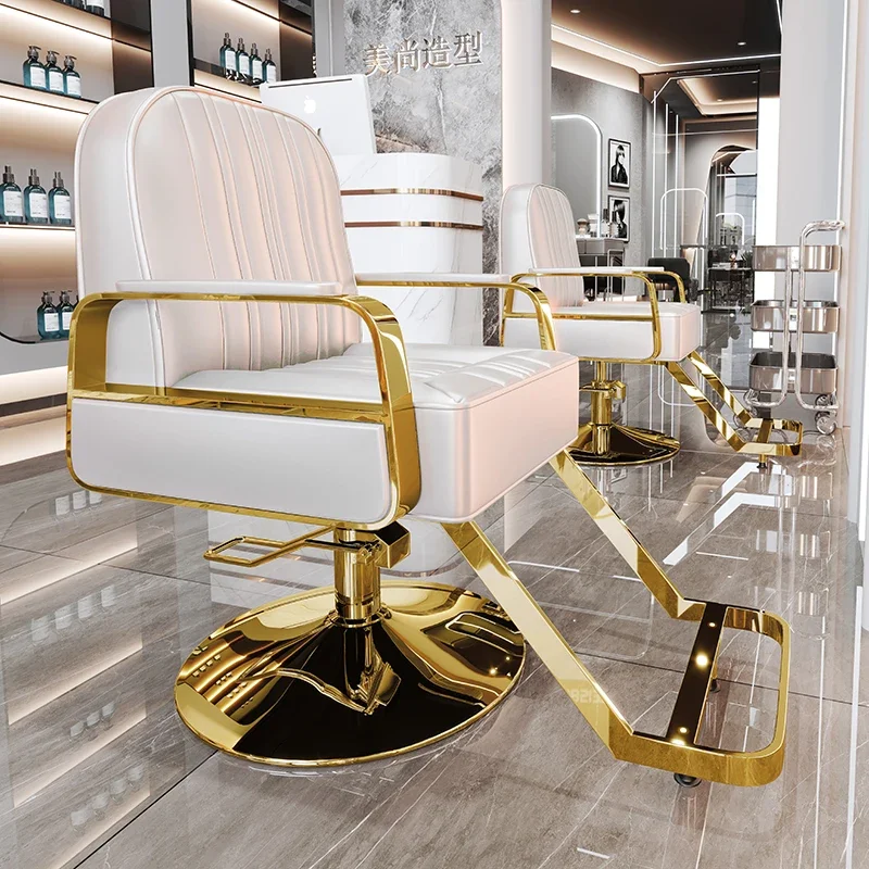 Inklapbare voetensteun kapperstoel professionele moderne salonstoel comfortabele luxe Silla De Corte De Pelo salonmeubilair