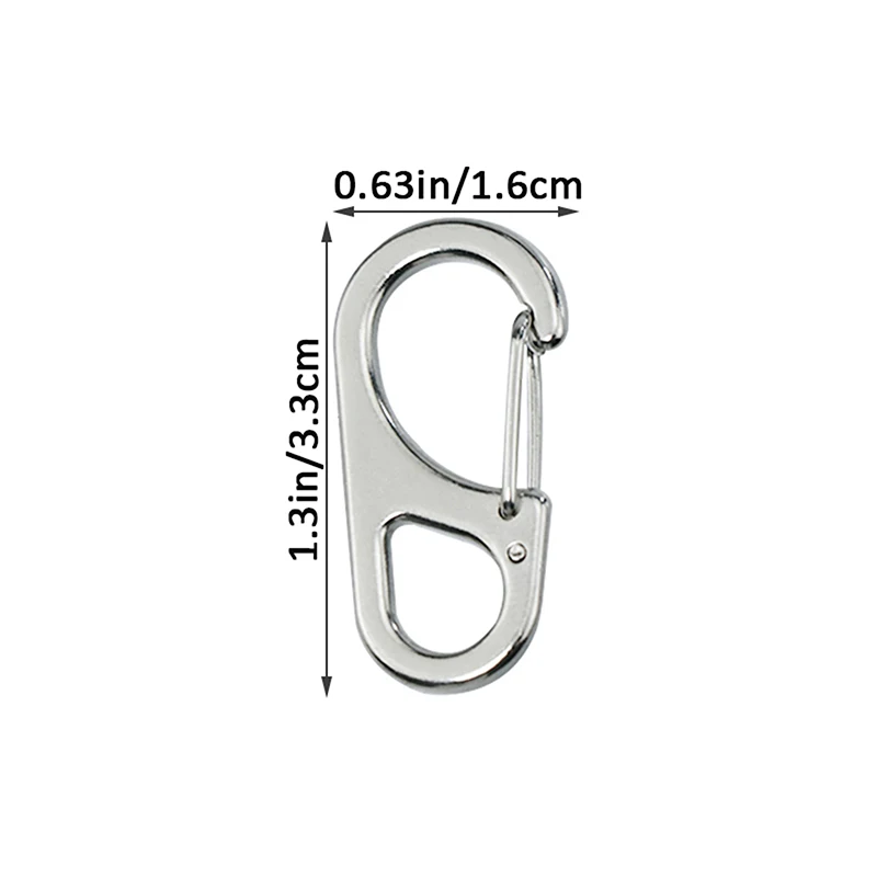 Mousqueton à ressort en alliage de zinc pour camping en plein air, porte-clés à anneau en D, mini clips JOSpring, boucle de randonnée, porte-clés à mousqueton