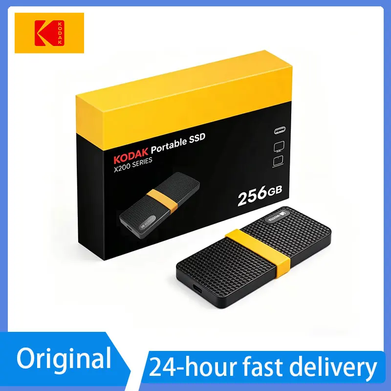 Kodak X200 1TB 512GB Portable SSD USB 3.1 Type-C External Solid State Drive High Speed 550MB/s for Laptop Mac PC PS4