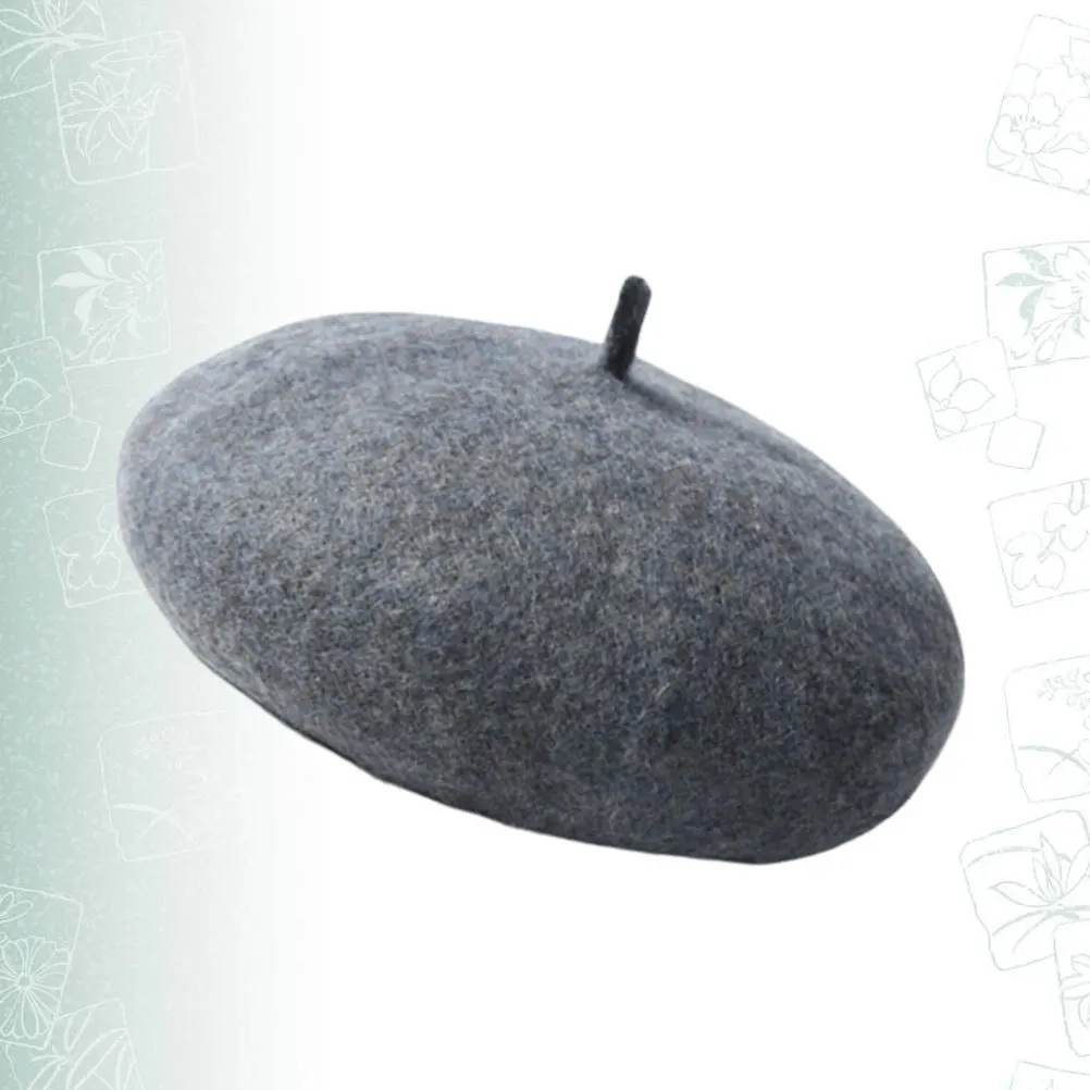 

Girls Wool Beret Baby Hat Dark Grey M Warm Comfortable Breathable Cute Colors Autumn Winter Spring Fashionable Headwear