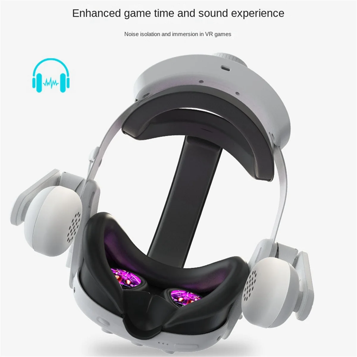 Headset POP-lAudio untuk Headset VR Meta Quest 3, Efek Suara yang Ditingkatkan, Kualitas Suara, VR Pengurang Kebisingan Sekitar