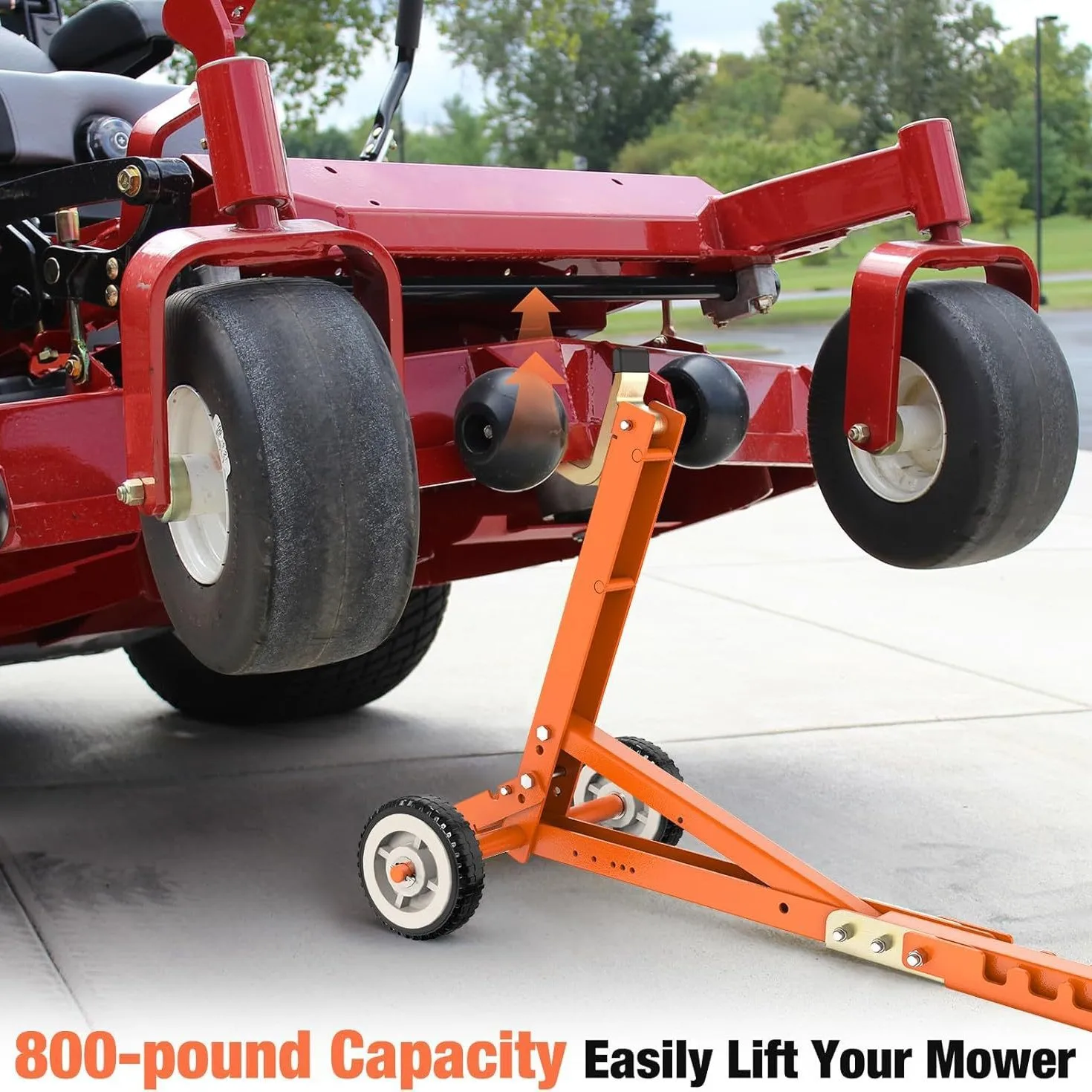Lawn mower repair platform lift, lawn mower lift jack