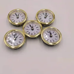 5PCS 골드 림 직경 50MM 내장 삽입 시계 헤드 DIY 책상 시계에 대 한 석 영 시계 삽입