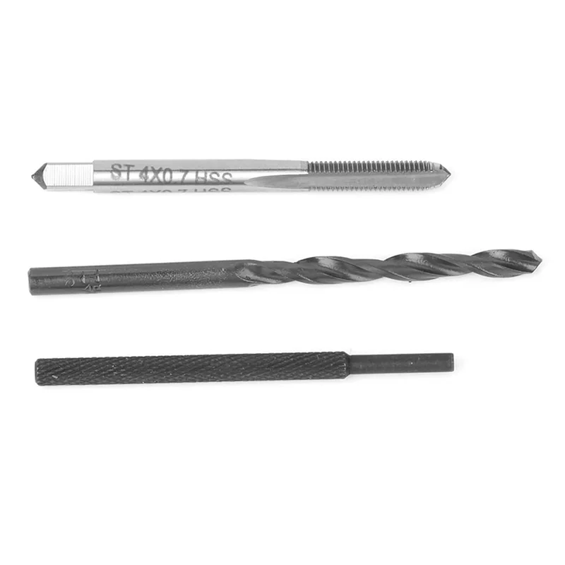 Kit de reparo métrico de caçador de rosca fresca, conjunto de helicoil de aço inoxidável M4 X 2D com 50 inserções roscadas