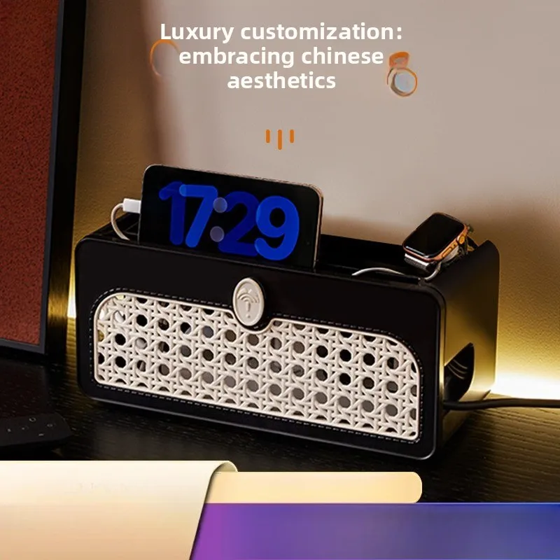 Hub Box Socket Occlusion Power  Power Wire Management Box Desktop Medium Antique Plug-in Board Finishing Box