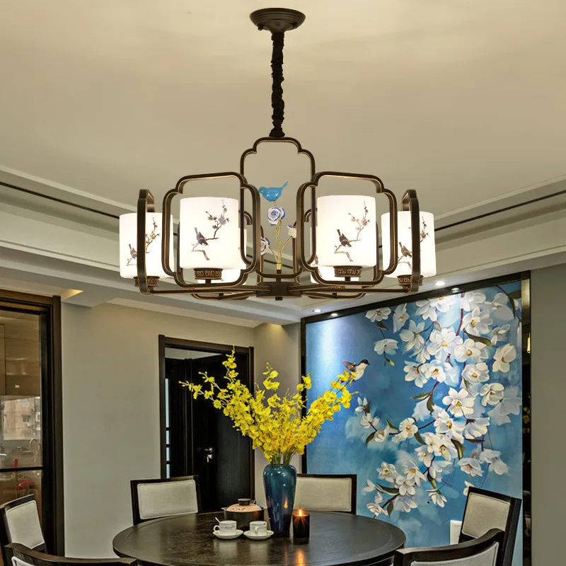 

New Chinese chandelier zen Chinese style atmosphere living room lighting creative personality modern dining room bedroom