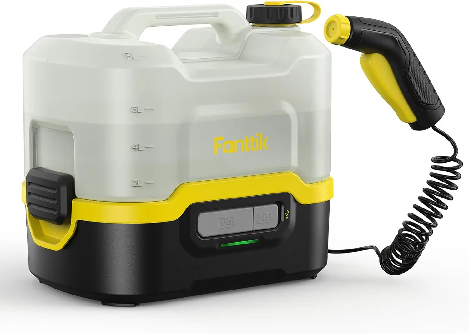 

Portable Cordless Electric Sprayer with 2.1Gal Tank, Retractable Head, 2600mAh Battery for Garden & Pet Cleaning